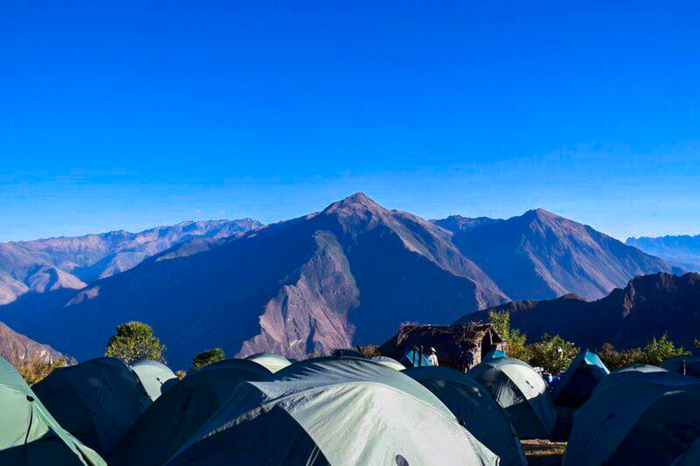 Machupicchu peru camino inca campamento